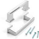 10 Pack 3 Inch Hole Centers, Polished Chrome Cabinet Pulls Chrome Cabinet Handles Chrome Kitchen Hardware for Cabinets ZP2206 Drawer Bedroom Dresser Bathroom Vanity Cupboard Closet