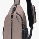 WATERFLY Crossbody Sling Backpack Sling Bag Travel Hiking Chest Bag Daypack Beige