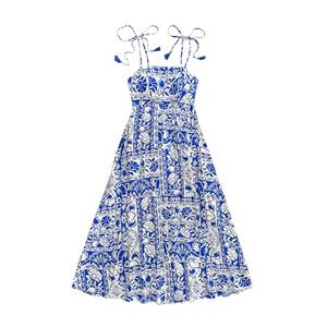 Floerns Women's Tribal Tie Shoulder Cami Dress Sleeveless Boho Flared Long Dresses Blue Multi Medium, One Size  Floerns Women's Tribal Tie Shoulder Cami Dress Sleeveless Boho Flared Long Dresses Blue Multi Medium, One Size