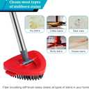 Spin Mop Head Replacement Base, Mop Handle Compatible EasyWring - Include 4-Section 30-59in Handle, 1 Cover and 1 Scrubber