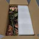Mason Jar Table Centerpiece Decor with Lights, Wood Tray & 3 Artificial Flowers - Farmhouse Table Decor for Dining Room, Living Room, Kitchen, Coffee Table