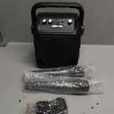 Karaoke Machine, Portable Bluetooth Speaker with 2 Wireless Microphones for Adults & Kids with Lights, Karaoke Microphone with PA System Supports USB/TF/FM/AUX for Home Party Home System Packages (Black)