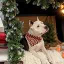 3 x Elegant little tail Christmas Dog Bandana, 1Pack Holiday Dog Scarf Dog Bandana Winter Adjustable Dog Scarf Handkerchief Boy Girl Dog Bibs Scarf for Square Dog Kerchief for Small Large Dogs (Snowmen)