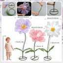 Leinuosen 3 Pcs Giant Flowers for Decoration 5.6 ft Large Organza Flowers with Stand for Spring Tea Bridal Shower Wedding Birthday Party Entrance Decor Corporate Event Photography Booth Indoor Outdoor