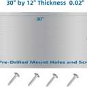 12 x 30-inch Reversible Stainless Steel Backsplash for Kitchen wallSplatter Guard and Cooking Shield Range Hood Accessories to Keep Kitchen Clean Four Pre Drilled Holes for Easy Installation