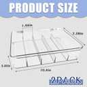 2 Packs Plastic Sunglass Organizer, 5 Slots Stackable Eyeglass Case Storage Organizer with Lid, Clear Eyewear Storage Display Case Eyewear Collection Case Holder for Multiple Glasses Jewelry