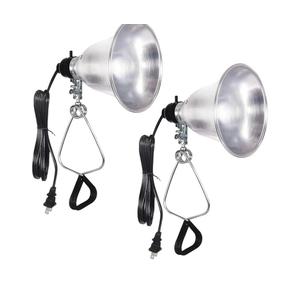 Simple Deluxe Clamp Lamp Light Socket with 5.5 Inch Aluminum Reflector, Suit for Max 60 Watt Lamp (No Bulb Included) with 18/2-Gauge 6 Feet Cord, 2 Pack,Silver