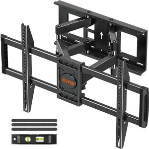 ELIVED TV Wall Mount for Most 37-82 inch tvs, Full Motion TV Mount Swivel and Tilt, Wall Mount Bracket Max VESA 600x400mm, Holds up to 132 lbs, Fits 8 12 16" Wood Studs