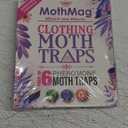 MothMag Moth Traps for Clothes, Closets, Fabrics, and Carpets, Clothing Moth Traps, Clothes Moth Traps, Closet Moth Traps, Moth Pheromone Traps, Extra-Strength Adhesive Glue Clothes Moth Trap, 6 Pack (Green)