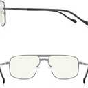 Reading Glasses for Men Square Double Bridge Blue Light Blocking Computer Readers