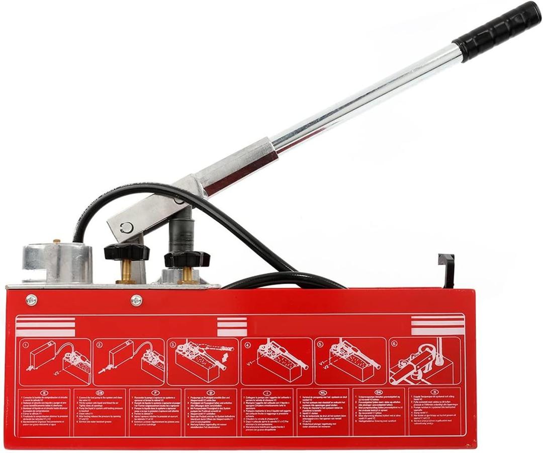 IRONWALLS Hydraulic Manual Water Pressure Compression Test Pump Water Pipe Leakage Pressure Tester 3 Gallon Tank