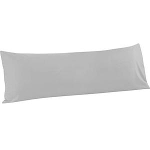 FLXXIE Body Pillow Cover - Super Soft Microfiber 20x54 Body Pillow Case - Envelope Closure, Wrinkle, Stain Resistant Light Grey Body Pillowcase, 20x54, White