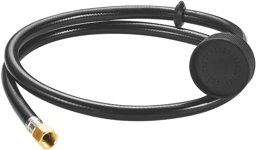 Shampoo Bowl Sink Hose with Sprayer,Salon Hose Spray Head Attachment for Vacuum Breaker,Shampoo Bowls Hose for Salons Sink,1/4" Nut Black