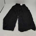 ANRABESS Women Linen Palazzo Pants Summer Boho Wide Leg High Waist Casual Lounge Pant 2025 Beach Travel Vacation Outfits (Small, Black)