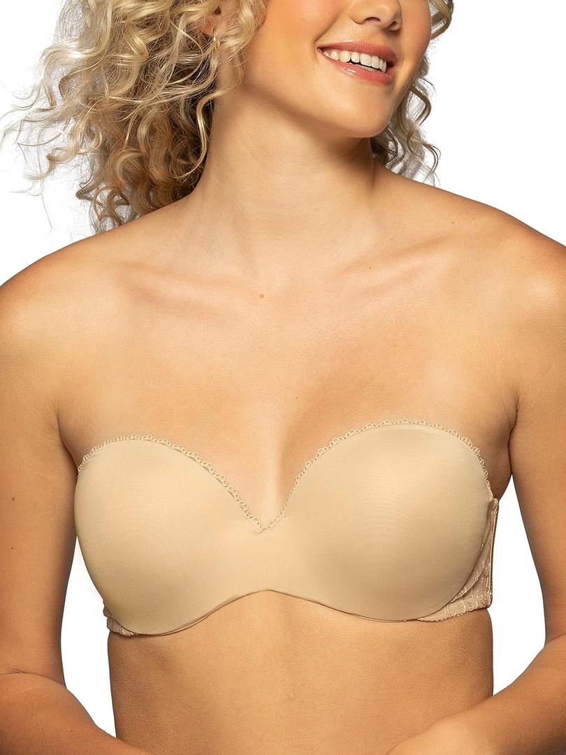 Vanity Fair Women's Gel Touch Padded Strapless Push Up Bra (32A - 38D) (36B, Beige)