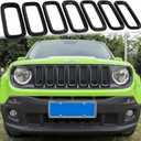 Grill Inserts, Front Grille Guard Cover Trim Fit for Jeep Renegade 2015 2016 2017 2018 (7 Pack)