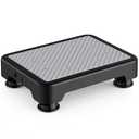 SOYO Mobility One Step Stool, Heavy Duty Indoor Outdoor Non-Slip Small Step Platform Assistive Device for Adult Elderly, Standing Support and Step Riser for Car, Bed, Door, Stair, Bathroom, Black-Gray