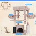 Hey-brother Cat Tree Tower with Large Platform, Spacious Condo, MPJ060MU