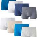 Packk of 5 Choco Moon Little Boys'Cotton Boxer Brief Soft Underwear Multipack Size 8