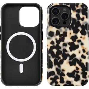 Compatible with iPhone 14 Pro Case [8 ft Drop Tested] Compatible with MagSafe - Cute Tortoise Shell Mag Series Cases for Women Girls (iPhone 14 Pro 6.1 inch)