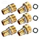 Twinkle Star Garden Hose Repair Connector with Clamps, Male and Female Garden Hose Repair Kit, Fit for 3/4" or 5/8" Garden Hose Fitting, 3 Set