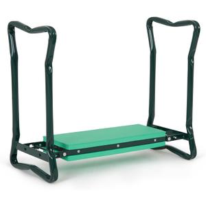 Backyard Expressions Garden Kneeler & Seat  2-in-1 Garden Stool and Kneeler, Foldable Gardening Bench with Cushioned Pad for Weeding, Planting & Yard Work (Green)