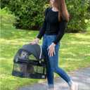 Pet Gear No-Zip View 360 Pet Safety Carrier & Car Seat for Small Dogs & Cats Push Button Entry, View 360 20-inch, Onyx