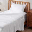 Bedsure Deep Pocket Twin Sheets Set - Fits Mattresses Up to 21 Inches Thick -3 Piece GentleSoft Bed Sheets, Moisture Wicking, Soft & Cooling Bedsheet & Pillowcases, Easy & Secure Fit, White