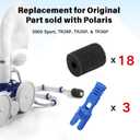 for Polaris Pool Cleaner Parts 18 Pack Polaris Tail Sweep Pro & 3 Tail Hose Scrubbers Pool Sweep Tail Scrubbers Replacement Pool Tail Scrubber 280 360 380 180 480 3900 (Blue)