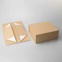 13x9.8x4.7 Inches Large Collapsible Magnetic Closure Gift Box with Lid Portable Hard Boxes for Wedding,Birthday, Christmas, Party, Packaging, Present (Cowhide)