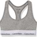 Calvin Klein Women's Modern Cotton Unlined Wireless Bralette (1X, Grey Heather)