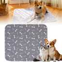 Puppy Pee Pads for Dogs, Washable Puppy Pad with Pheromones, Reusable Puppy Pads Washable for Dogs & Cats, Durable Leak-Proof & Anti-Slip Pet Training Pads for Home & Travel (Grey, M: 28"  32") (Gray)