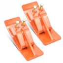 Tractor Bucket Protector(Upgraded Version), 2Pcs Ski Edge Protector, Turf Tamer Skid Protector with Grade8.8 Double Lock Nuts and Bolts, Heavy Duty Steel for Snow Removal Spreading Gravel,Orange