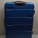Coolife Luggage Expandable(only 28") Suitcase PC+ABS Spinner Built-In TSA lock 20in 24in 28in Carry on (Caribbean Blue., L(28in).)