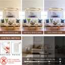 Modern LED Pendant Lighting 24'' Ring Chandelier Gold Dimmable LED Chandelier for Dining Room 36W Adjustable Pendant Light Fixture for Living Room Bedroom Home Office Foyer, 3000-6500K