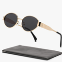 Retro Oval Sunglasses for Women Men Trendy Sun Glasses Classic Shades UV400 Protection Black