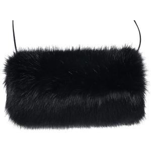 LA CARRIE Faux Fur Hand Muffs Women Winter Warmer Fuzzy Pouch Furry Plush Muffler Wedding Girl Kids Elegant Luxury Chic