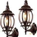 VIANIS 2-Pack Oil Rubbed Bronze Dawn to Dusk Outdoor Light, Outside Lighting Fixtures for House, 100% Aluminium Exterior Porch Lights Wall Mount, Modern Garage Sconce Lights Outdoor Wall Lantern Lamps