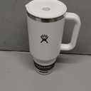 Hydro Flask Travel Tumbler with Handle, Lid and Straw - Insulated Stainless Steel in 40 Oz White