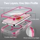 Magnetic for iPhone 17 Case, Built-in Screen Protector Hot Pink