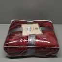 Genteele Sherpa Throw Blanket Super Soft Reversible Ultra Luxurious Plush Blanket, 50 x 60 inches, Rich Burgundy Red/Gray