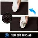 PLEASOR Front Door Mat Indoor Outdoor Entrance, Sturdy Natural Rubber Doormat, Resists Dirt and Absorbent, Low Profile Welcome Mat for Outdoor Entry, 17x30, Brown (2'6" x 1'5" (Rectangular))