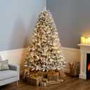 National Tree Company 7.5ft Pre-Lit Flocked Acacia Christmas Tree
