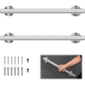Zonon 2 Sets 24 Inch Shower Grab Bars for Seniors Elderly, 304 Stainless Steel Handicap Grab Bars, 350 lb Anti-Slip Disabled Showers Bathtubs Safety Handle, Heavy Duty Wall Mounted (Includes Screws)