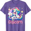 Gigicorn Mother's Day Gigi Costume Unicorns Lover Family T-Shirt 2XL