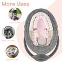 GFU Baby Car Seat Head Support for Newborn, 2 in 1 Infant Car Seat Head Body Support with Strap Pads, Soft Stroller Cushion Pillow Insert for Girls, Fits for Stroller, Swing, Pink Floral