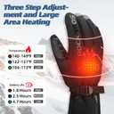 ROCKBROS Heated Gloves Electric Rechargeable Winter Touchscreen Waterproof