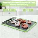 2-Piece BPA-Free Plastic Cutting Board Set, Non-Slip Dishwasher Safe Chopping Boards for Kitchen, Green