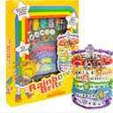 Rainbow Brite Jewelry Designer, Makes Over 20 Rainbow Friendship Bracelets, Includes Enamel Charms, Beads for Jewelry Making, Bead Storage Case & More, Great Bracelet Making Kit & Gifts for Girls, 1.75 x 9 x 12 inches