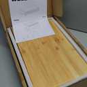 WELL WENG Bamboo Monitor Stand with Drawer - Desk Organizer with Cable Management & Storage, Ergonomic Laptop Riser for Home Office (220lbs Capacity, 15.7 inch ,Natural)